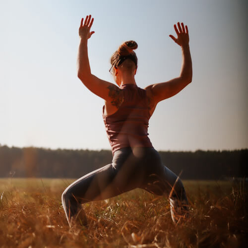 Nicole beim Power Vinyasa Yoga
